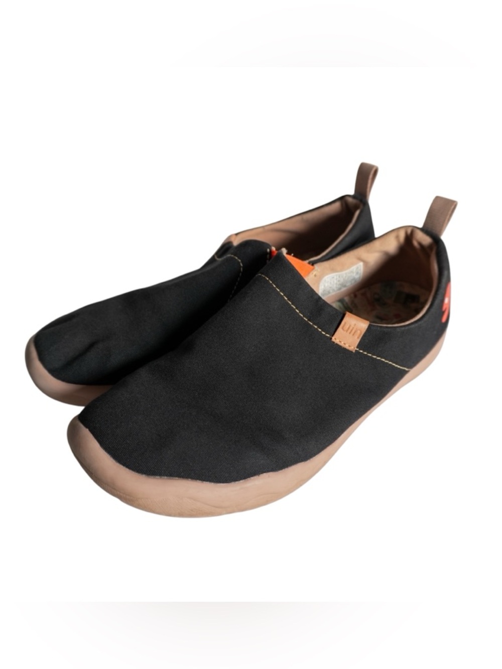 UIN Toledo Black Canvas Slip On Shoes